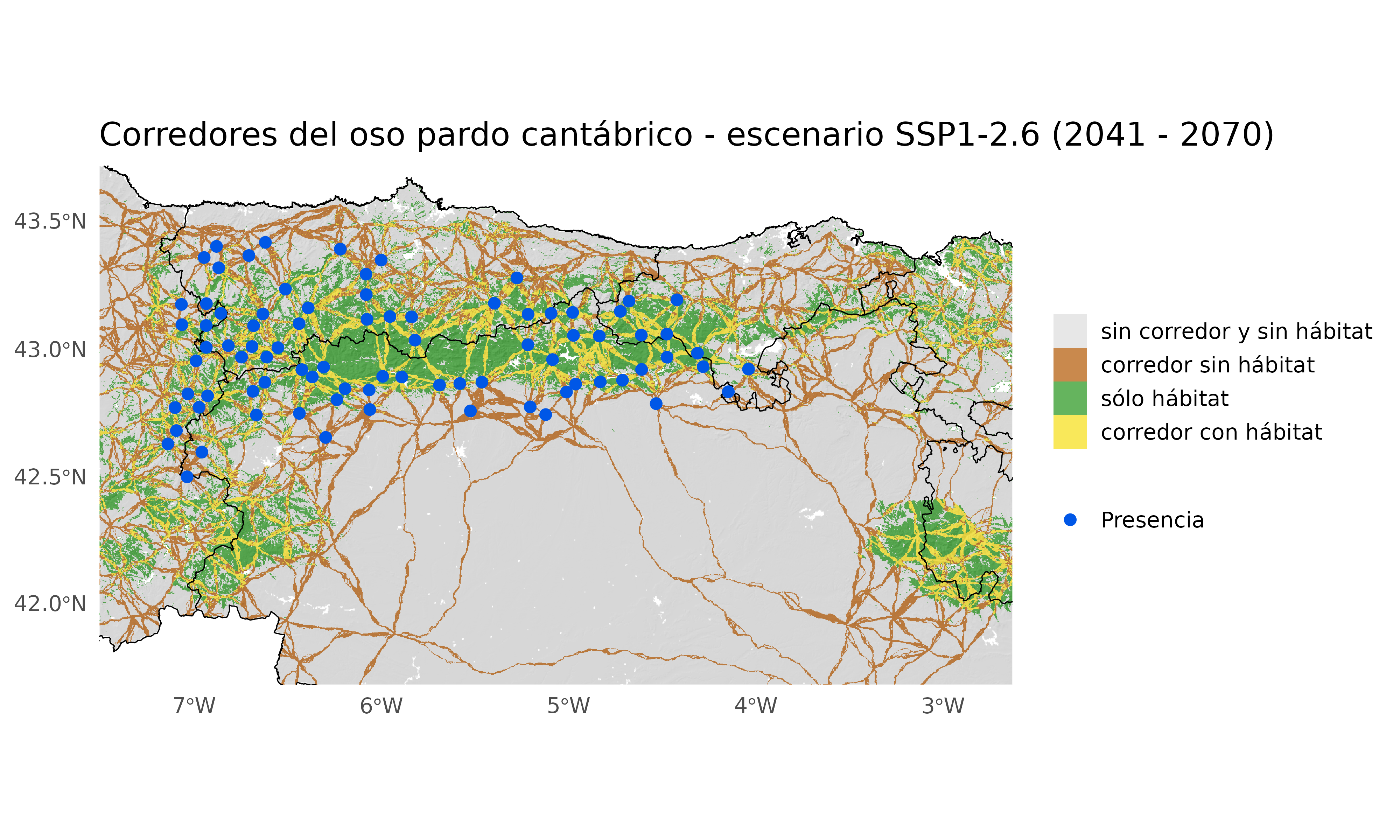 Corredores · SSP1-2.6