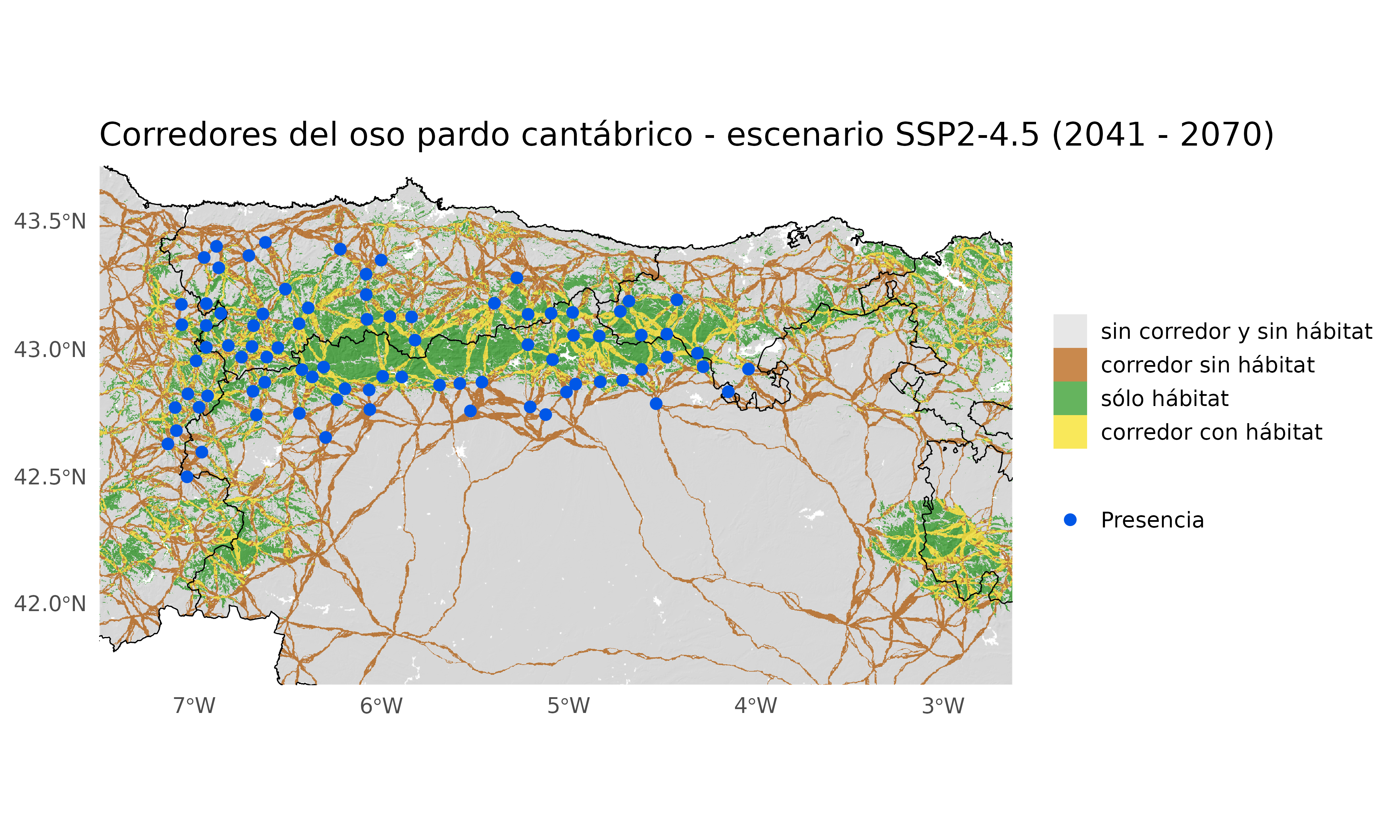Corredores · SSP2-4.5