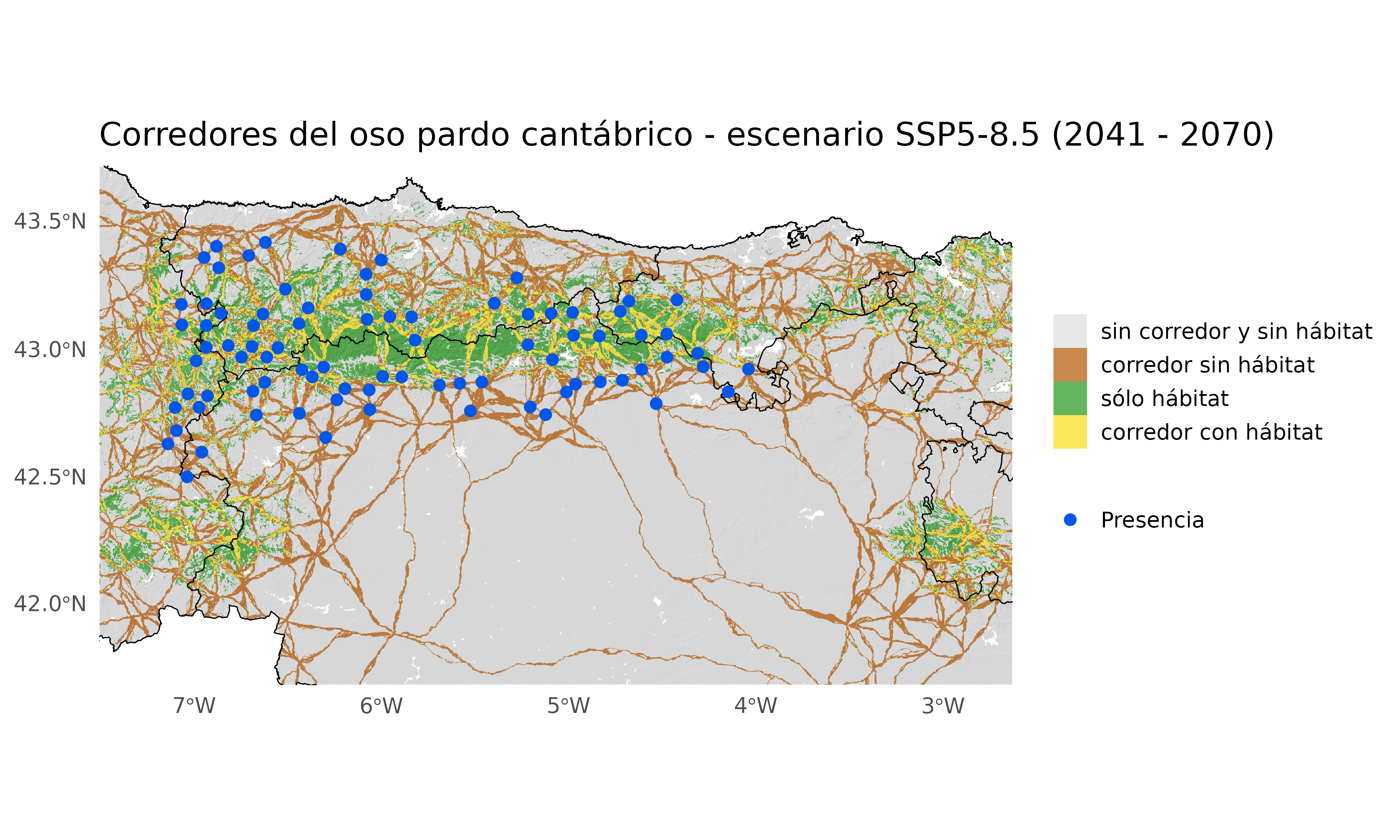 Corredores · SSP5-8.5
